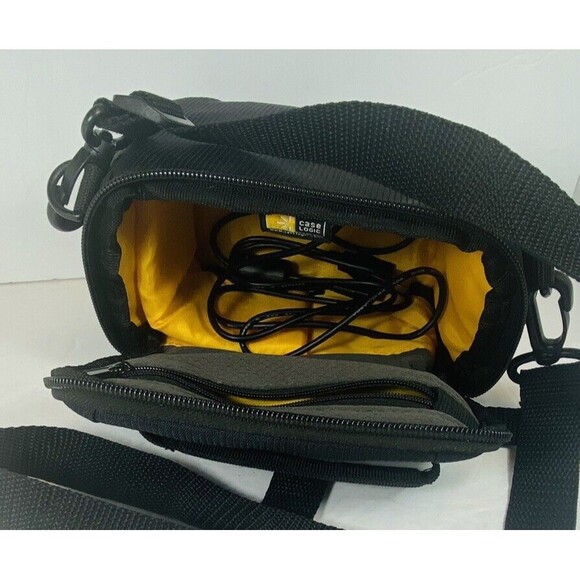 Case Logic Small Camera Camcorder Bag 8”x6”x4”Handle Strap Padded Black Gray EUC - Picture 5 of 7